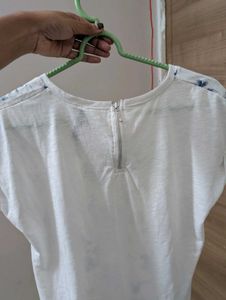 Floral Print High-low Top