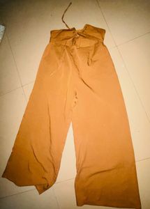 Tan Wide Leg Palazzo Pants