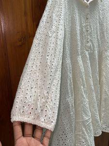 Very Pretty Cut Out White Dress