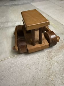 Antique Old Wooden Toy Steamroller