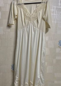 Vintage Cream Lace Slip Dress