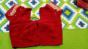 Red Wedding Saree With Blouse ♥️