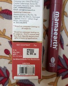 Mamaearth Moisture Matte Long Stay Lipstick Pack 1