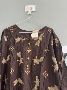 Brown Printed Kurta Set (3xl)