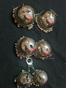 Vintage Silver Jhumka Earrings
