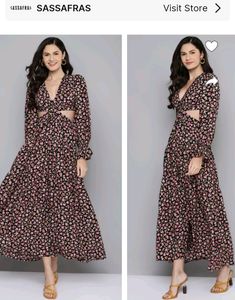 Sassafras Black Floral Dress