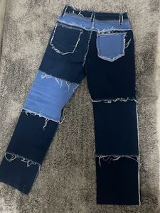 Distressed Patchwork Jeans