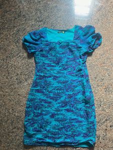 Blue Floral Mini Dress