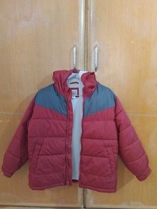 OLD NAVY Boys 6-7  Red and Gray Puffer Jacket