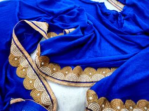 Beautiful Marble Chiffon Fabric With Lace