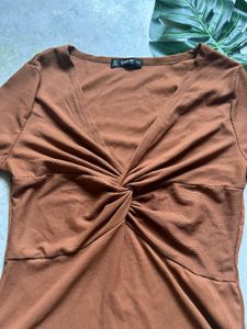 Twist Front Long Sleeve Top