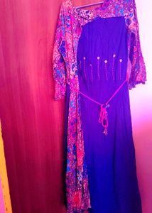 A- Line Navy 💙 Blue Comfortable Kurti.