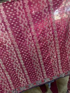 Pure Banarsi Heavy Handwork Saree &amp;padded Blouse