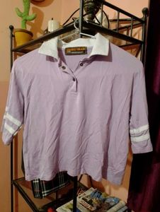 Cute Lavender Polo Top