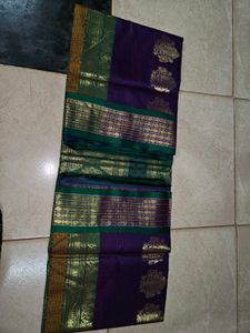 Purple Colour Polyester Saree
