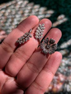 Floral &amp; Leaf Ring Set