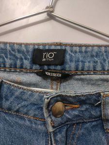 High Waist Denim Blue Jeans