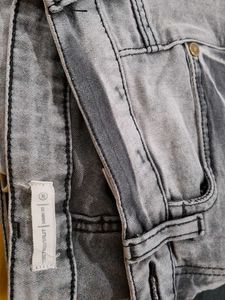 Gray Wash Denim Jeans