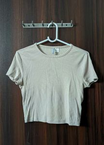 H&amp;M Light Pink Ribbed Top