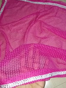 Pink Netted Duppata