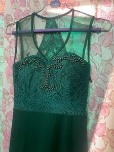 Emerald Green Lace Dress