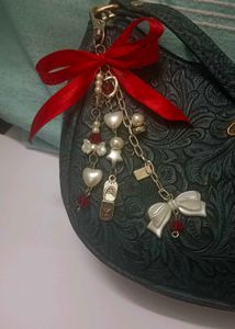 RED BOW PINTERESTY KEYCHAIN 🎀♡*ੈ✮