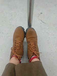 Brown Lace-Up Ankle Boots