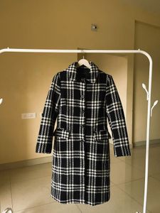 Chic Plaid Trench Coat