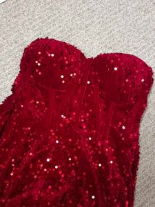 Red party wear dress