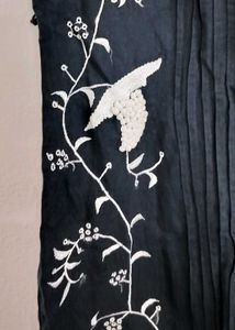 Embroidered Black Dress
