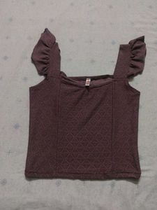 Ruffled Strap Tank Top With Sweetheart Neck