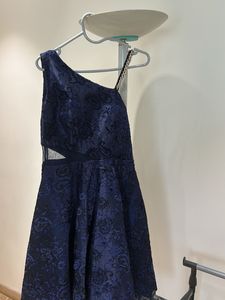 Fixed price lovely blue colour off shoulder dress