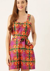 Sleek Italia Floral Printed Playsuit/ Romper
