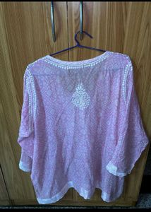 Pink Chikankari Tunic