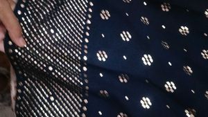 Blue Printed Kurti with Shrara Set