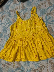 Cute Yellow Floral Top