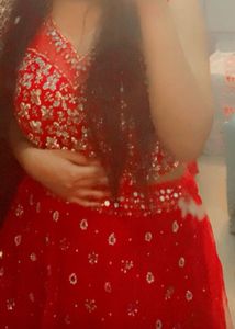 Pink Lehenga Mirror Work