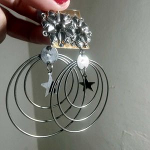Hoop Star Earrings