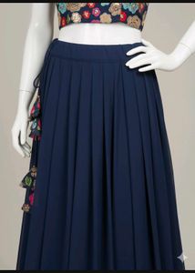 Navy Blue Lehenga Choli With Strap Duppata
