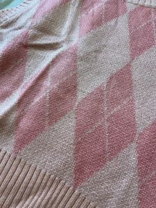 Trendy Pink Knitted Sleeveless Sweater Vest
