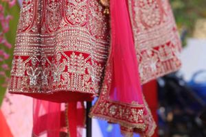 Bridal Lehenga With Jewellery