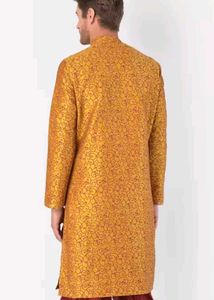 Ethnic motifs printed silk kurta