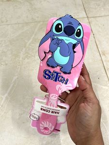 Stitch Paddle Hair Brush - Pink