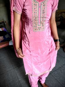 Pink Patiyala Salwar Suit With Dupatta