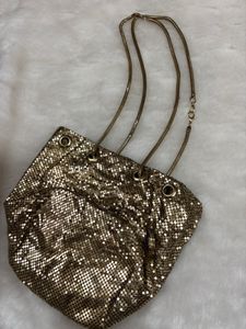 imported Gold Metal Mesh Handbag