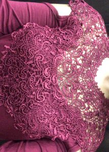 Burgundy Lace Top