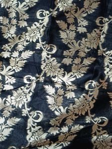 Elegant Black and Gold Sari