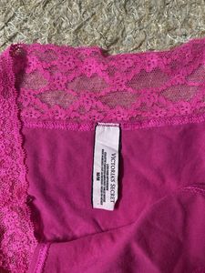 VS Pink Lace Trim Panties