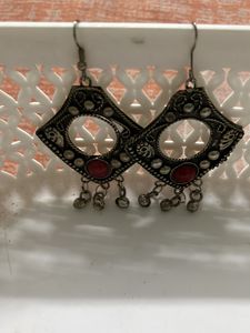 Black Oxidised Earrings