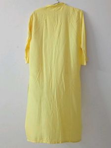 Unused Yellow Embroidered Kurta with dupatta